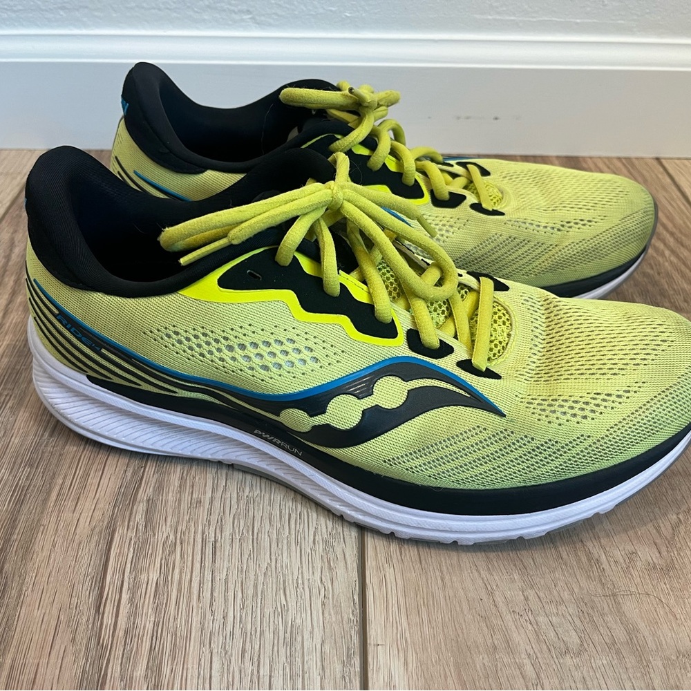 Saucony Ride 14 Men's Running Shoes Citrus/Black, Size 10
